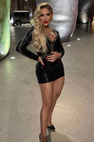 SALE Jessica Bara Shareen Sequin Chain Mini Dress