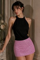 Jessica Bara Shimmer Crystal Mini Skirt