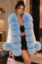 Jessica Bara Sylia Fur Knit Puffer Coat