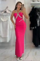 Jessica Bara Talera Crystal Bodycon Maxi Dress