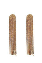 Jessica Bara Tamra Rhinestone Fringe Dangle Earrings