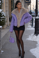 Jessica Bara Telulah Fur Knit Coat