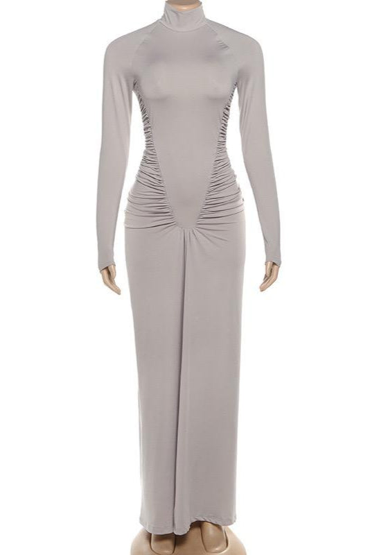 chinese dress ladies Arlene Red Cut Out Ruched Maxi Dress, S / Red
