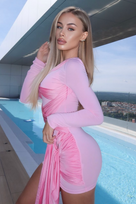 Jessica Bara Tennie Long Sleeve Mini Dress
