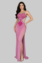 Jessica Bara Tina Crystal Cut Out Gown