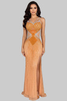 Jessica Bara Tina Crystal Cut Out Gown