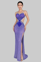 Jessica Bara Tina Crystal Cut Out Gown