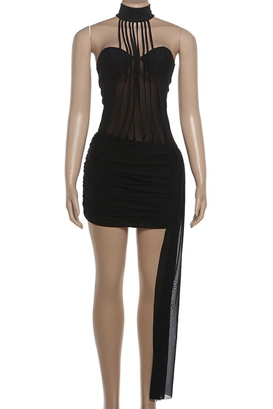 jerica mesh mini dress superdown Jerica Mesh Mini Dress in Black