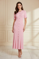 Jessica Bara Zarave Knit Maxi Dress