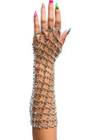Jessica Bara Zarisha Mesh Crystal Ring Arm Chain