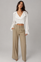 Jessica Bara Zerash Collared Long Sleeve Top