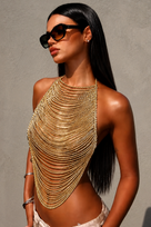 Jessica Bara Zeraya Crystal Chain Top
