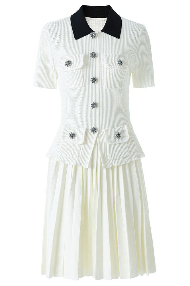 Jessica Bara Zumer 2 Collared Long Sleeve Mini Dress