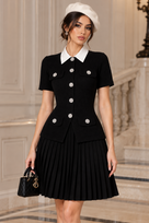 Jessica Bara Zumer 2 Collared Long Sleeve Mini Dress