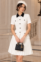 Jessica Bara Zumer 2 Collared Long Sleeve Mini Dress