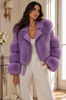 Jessica Bara Rocco Long Sleeve Belted Coat