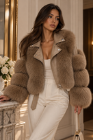 Jessica Bara Rocco Long Sleeve Belted Coat