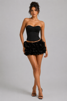 Jessica Bara Tulari Rose Corset Top and Mini Skirt Two Piece Set