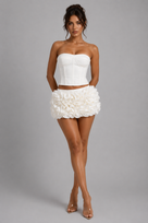 Jessica Bara Tulari Rose Corset Top and Mini Skirt Two Piece Set