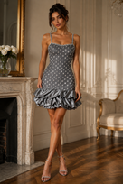 Jessica Bara Vishanel Crystal Mini Dress