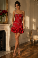 Jessica Bara Vishanel Crystal Mini Dress