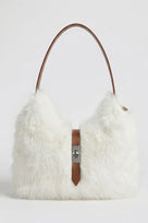Jessica Bara Amisha Fur Shoulder Purse
