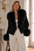 Jessica Bara Ziggy Fur Cardigan Coat