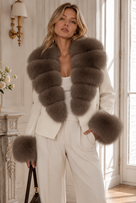 Jessica Bara Ziggy Fur Cardigan Coat