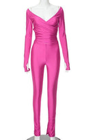 Jessica Bara Riden Off The Shoulder Top And Pants Two Piece Set