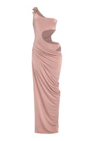 Jessica Bara Nia Asymmetric Cut-Out Maxi Dress
