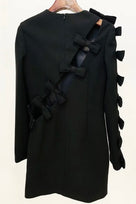 Jessica Bara Roslyn Long Sleeve Bow Cut Out Mini Dress As Seen On Durrani Popal