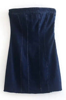 Jessica Bara Danica Strapless Tube Denim Mini Dress