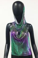 Jessica Bara Jodie Crystal Halter Head Wrap Top