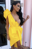 Jessica Bara Carlotta One Shoulder Bustier Mini Dress