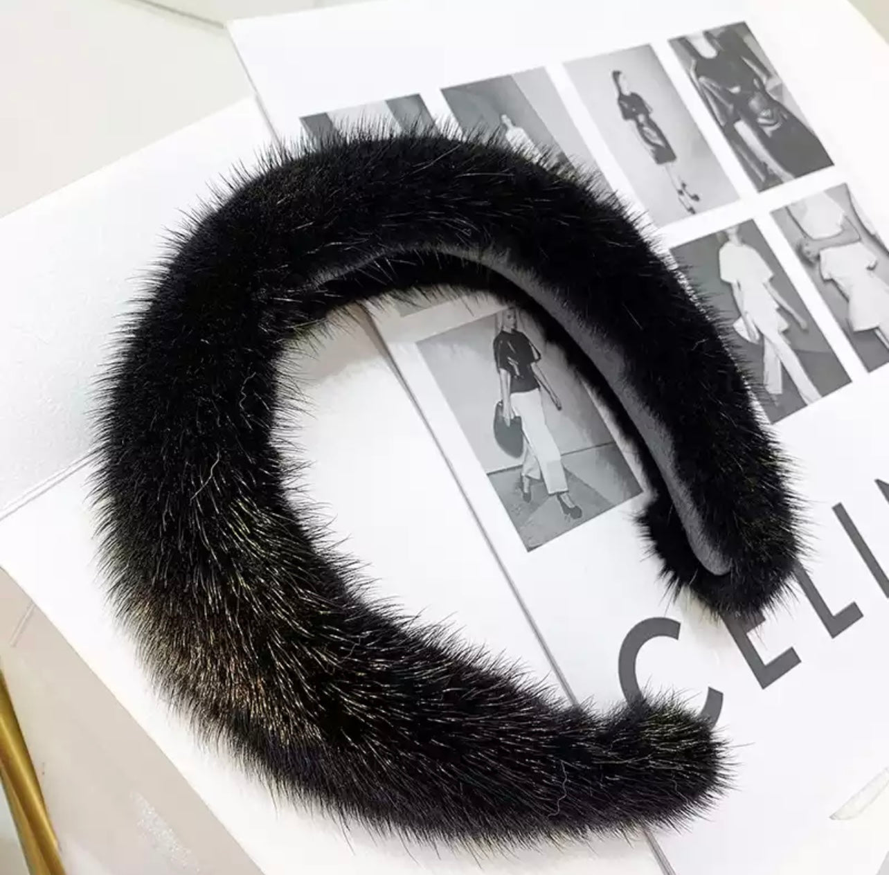 Jessica Bara Fabiola Fur Headband