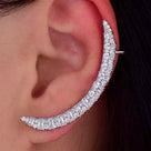 SALE Jessica Bara Stella Platinum Plated Crescent Moon Ear Cuff
