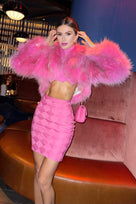 Jessica Bara Emma Cropped Fur Coat