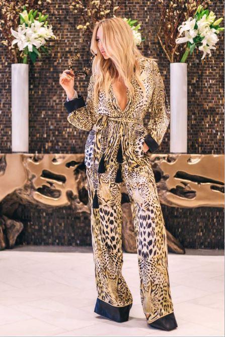 Bottoms - Shahida Parides Cheetah Straight Leg Pants