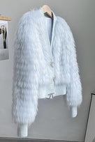 Jessica Bara Dolores Bow Button Fur Coat