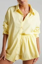 Jessica Bara Josilyn Button Down Top and Shorts Two Piece Set