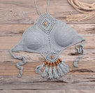 Jessica Bara Shania Crochet Beaded Two Piece Set