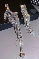 Jessica Bara Lindsey Rhinestone Fringe Earrings