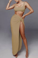 Jessica Bara Ava Crop Top and Maxi Skirt Two Piece Set
