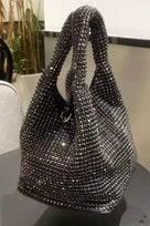 Jessica Bara Marleigh Rhinestone Mini Bucket Purse