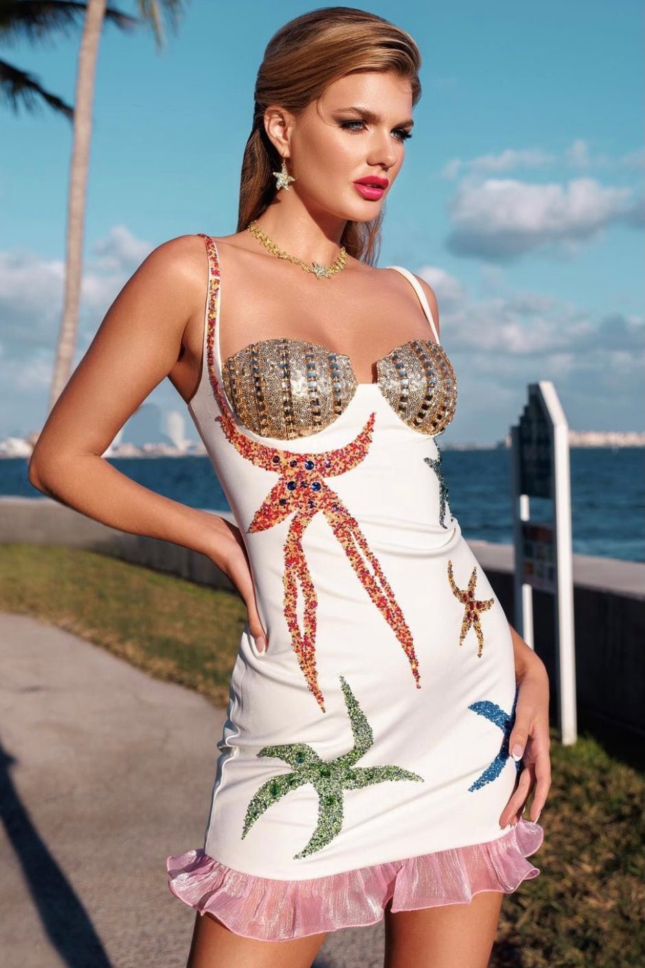 Jessica Bara Augustine Starfish Sequin Mini Dress As Seen On Leyla Mil JESSICA BARA Jessica Bara Augustine Starfish Sequin Mini Dress As Seen On Leyla Mil JESSICA BARA