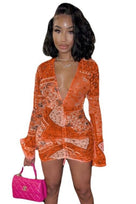 Jessica Bara Baxter Bandana Print Mini Dress