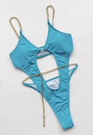 Jessica Bara Sonja Metal Chain Cut Out Swimsuit
