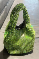 Jessica Bara Marleigh Rhinestone Mini Bucket Purse