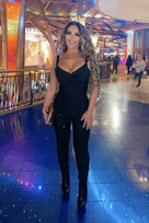 Jessica Bara Olesia Bandage Jumpsuit