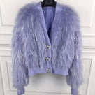 Jessica Bara Dolores Bow Button Fur Coat